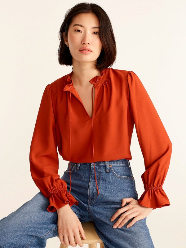 Gathered Ruffle Shirt