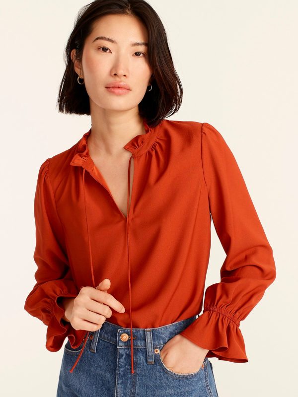 Gathered Ruffle Shirt